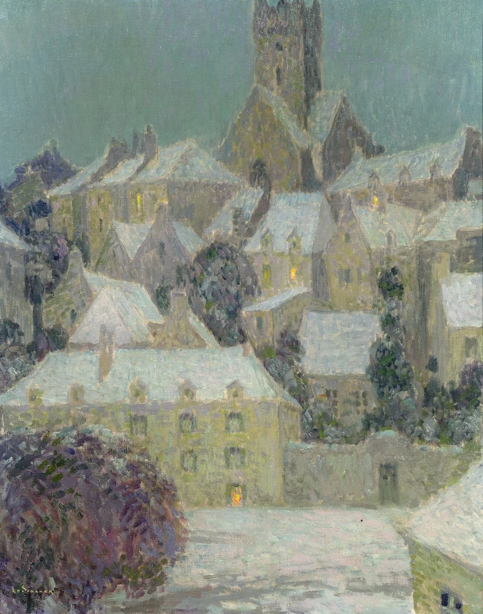 Henri Le Sidaner - 226, Sera d'inverno, vista di una città